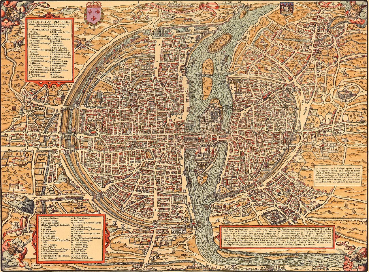 la carte de paris