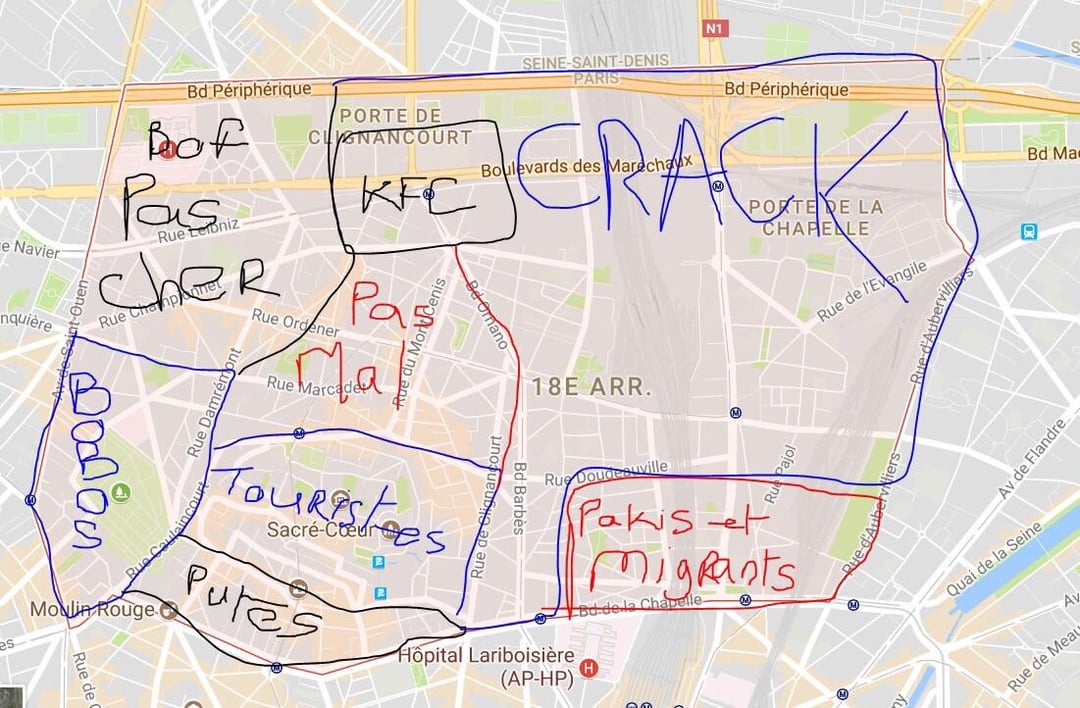 paris 18ème plan