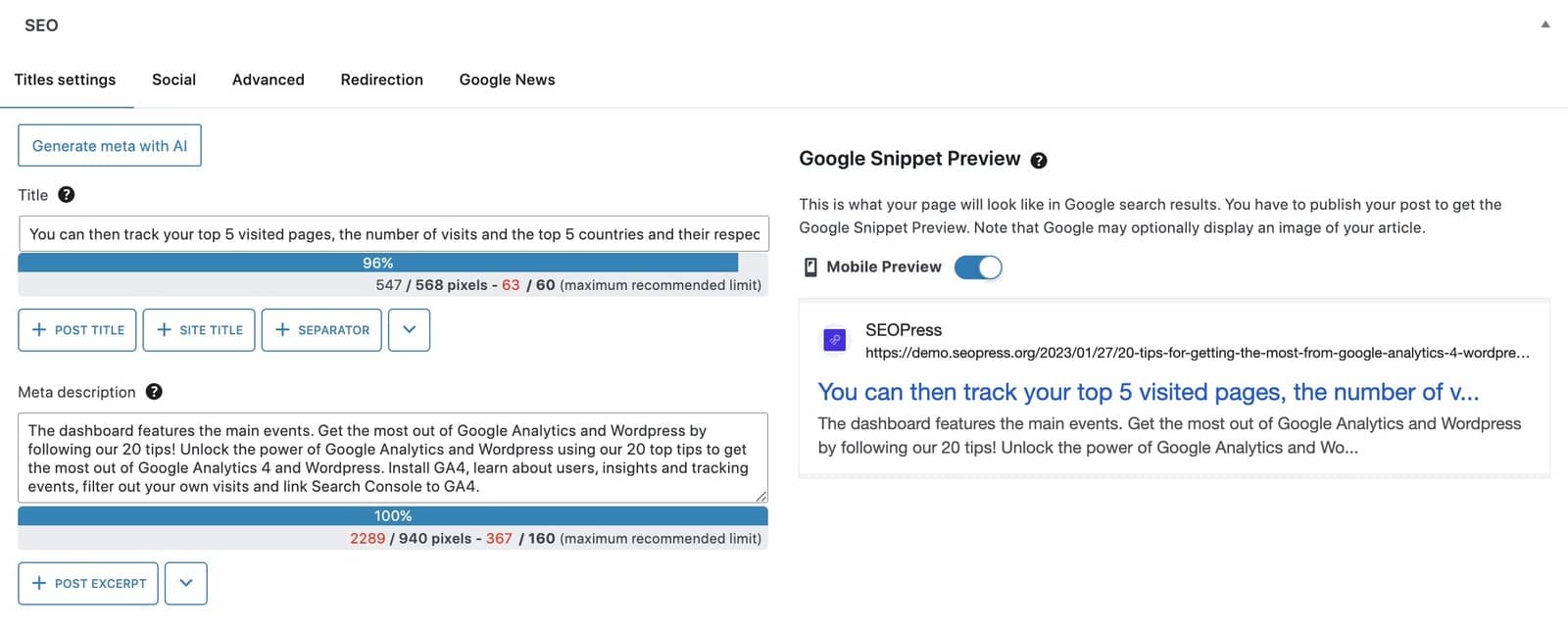 référencement google wordpress